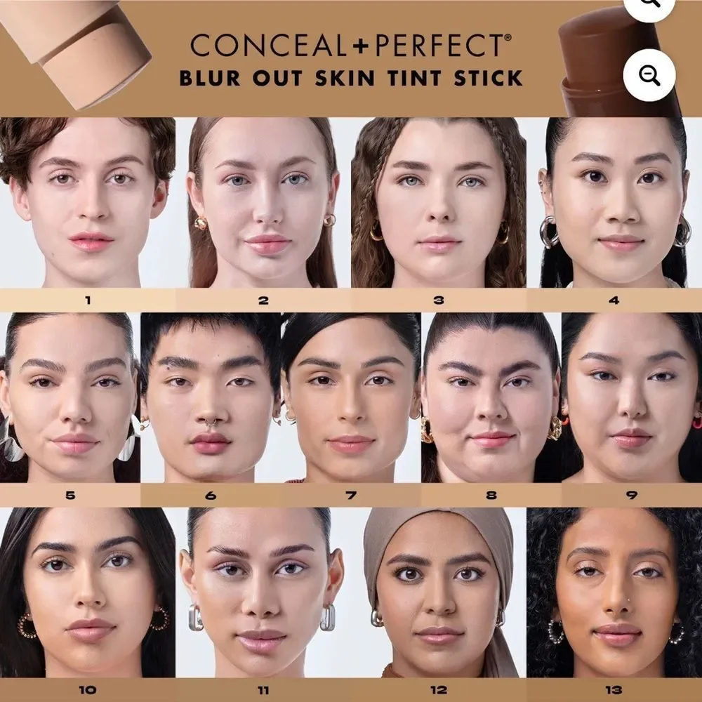 🦋 Milani Shade 4 Conceal + Perfect Skin Tint Stick Blur Out Tinted Moisturizer